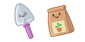 Cute Garden Shovel and Seeds cursor