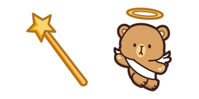 Cute Mocha Bear Angel cursor