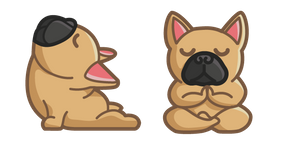 Cute Yoga Bulldog Cursor