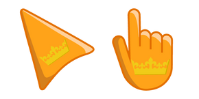 Курсор Yellow Crown on Orange Background