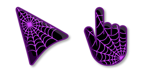 Курсор Purple Spider Web on Dark Background