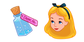 Alice in Wonderland and Bottle Cursor