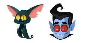 Halloween Bat and Dracula Curseur