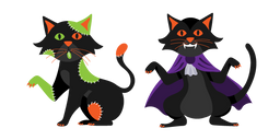 Halloween Chats Noirs Curseur