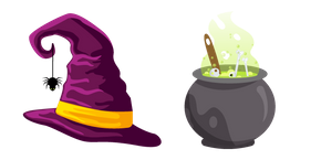 Курсор Halloween Котёл и Шляпа Ведьмы