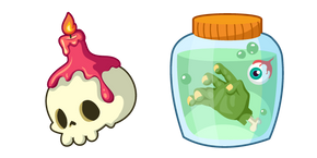 Halloween Skull and Jar Curseur
