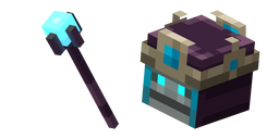 Minecraft Necromancer and Staff Curseur