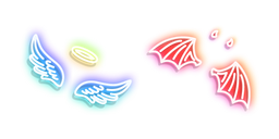 Neon Angel and Devil Curseur