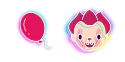 Neon Balloon and Pennywise Curseur