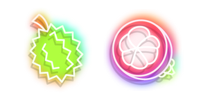 Neon Durian and Mangosteen cursor
