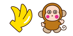 Monkichi and Banana cursor